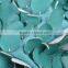PU leather round slices mesh applique net embroidery fabric design