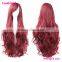 body wave red long hair wigs for cosplay