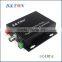 video converter Fiber Optic Transmitter & Receiver. 1CH Video Audio + Data + Fiber Port. Single Fiber