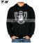 100%cotton black crew neck sweatshirt custom sublimation printing