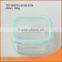 Best selling rectangle 430ml glass food container for super market