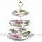 Ceramic porcelain cake stand 3 tiers fruit plate wholesale