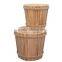 2016 High quality custom size cheap wooden rice bucket with lid
