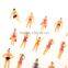 model swimming figure, scale plastic swimming figure for 1/100, plastic mini human figures, plastic 3d swimming figure