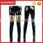 B425 Punk wind lace embroidery bind skin joining together imitation leacher leggings sexy black pencil pants