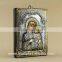 Greek & Russian Orthodox Wooden Icon. Mother God. Hodegetria. Silver. Made in Italy