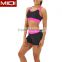 Crazy deal SUPPLEX nylon and spandex Queen Yoga branding sports bra and shorts set                        
                                                Quality Choice