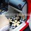 High quality black and white hand tufted acrylic wool foot floor carpet car mat