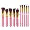 Hot sell fashionable private label face cleaner cosmetic brush set without package wholesale