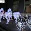 Outdoor christmas decoration horse carriage fancy gaint horse lighted carriage led for christmas with high quality