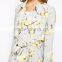 Women Fashion Floral Soft Trench Coat