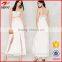 OEM Ladies Fashion Adjustable Straps Sexy White Lace Midi Dresses