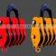 drop forged hardware alloy steel/carbon steel lifting hoist five wheel close ring type steel lifting hoist pulley block