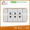 Made in China double two pin socket , wall socket frame