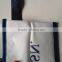 reusable pp woven handle bags with single color and non woven piping
