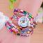 Multi-layer Infinity Freedom love Cuff leather wrap bracelet watch