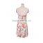 2016 Hot sale style printed fabric halter maxi dress summer