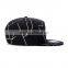 2015 New Design 3D embroidery black custom snapback