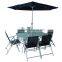 8pcs metal garden furniture set with round table