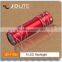 Colorful promotion 9 led flashlight torch with Surface carving craft, exquisite design