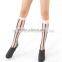 High Qulity Colorful Stripee Silk Knee Socks