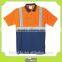 custom orange men's work high visible reflective safety polo shirt