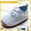 Manufacturer in ningbo hot sale fashion lovely grid boys stylish kids casual shoes