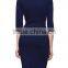 Women's Retro Navy Style 1/2 Sleeve Slim Bodycon Business Pencil Dress