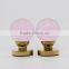 antique old fashion pink zinc alloy glass handle door knobs