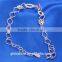 Fashin Twisted Inlaying CZ Stones 925 Sterling Silver Love Bracelet Jewelry