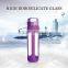 2016 Color sports glass foldable water bottle with silicone sleeve 550ml