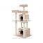 Pawhut 51" Beige Pet Play Toy Cat Tree Tower