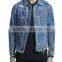 DESTROYED TRUCKER JACKET MED INDIGO BIKER DENIM JACKET (LOTNEW001)