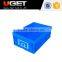 Durable recycled plastic collapsible container box crate