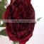 SJ20170059 artificial red wine silk fabric peony flower for indoor decoration