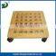 Wooden flowerpot stand with wheelsWood flower stand mat