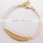 matta gold leaf charm handwoven wax cord bracelet customized charm friendship bracelet