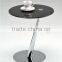 Modern furniture metal legs kitchen table, round glass dining table