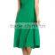 Korea Fashion Wholsale Clothes SOLID SLEEVELESS A LINE Midi Dresses 2017