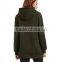 Female Hoodies High Quality Blank Wholesale Loose Fit Pullovers Sweater Side Zipper Spring Custom Longline Hoodies