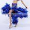 Royal blue belly dance pleated skirt for sale Q5021
