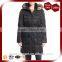 Fashion Belted Faux Fur Trim Long Parka Coat For Women