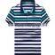 Short Sleeve Stripe Mens 100% Cotton Polo Shirt