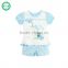 Wholesale new arrival unisex summer short sleeve children clothing set baby wear