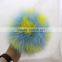 Myfur New Arrived Spot Fox Fur Ball Keyring Bag Charm Pom Pom Keychain