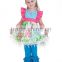 New arrival girls floral dress fashion custom printed children dresses 2017