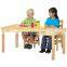 Wooden preschool furniture children art study wooden table and chair