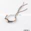 Suede Leather Open Cuff Stone Bracelet
