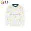 Round Necked Pullover Knitted Sweater with Pattern for Girls