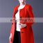 Women fashion round neck long sleeves fashion woolen overcoat